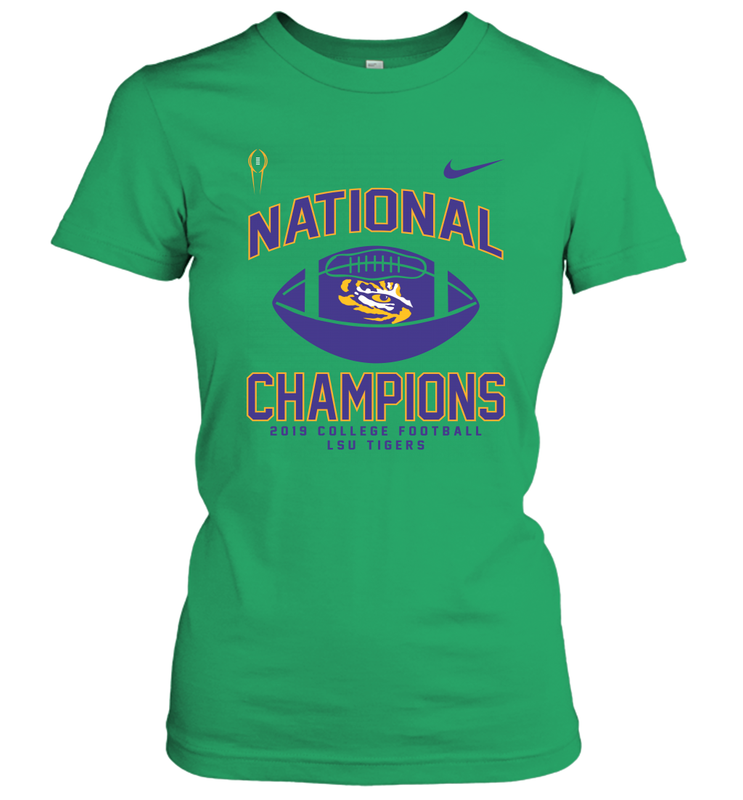 LSU Tigers College Football Playoff 2019 National Champions Football 2 Women's T-Shirt - KnowlegdeTee LSU Tigers College Football Playoff 2019 National Champions Football 2 Women's T-Shirt - KnowlegdeTee