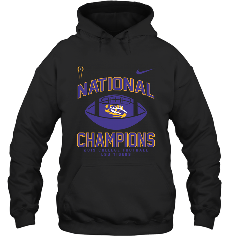 LSU Tigers College Football Playoff 2019 National Champions Football 2 Hoodie - KnowlegdeTee LSU Tigers College Football Playoff 2019 National Champions Football 2 Hoodie - KnowlegdeTee