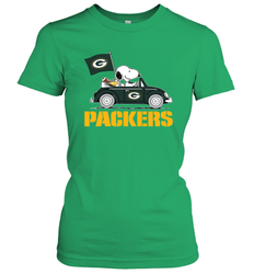 Snoopy And Woodstock Ride The Green Bay Packers Car NFL Shirts Women's T-Shirt - KnowlegdeTee Snoopy And Woodstock Ride The Green Bay Packers Car NFL Shirts Women's T-Shirt - KnowlegdeTee