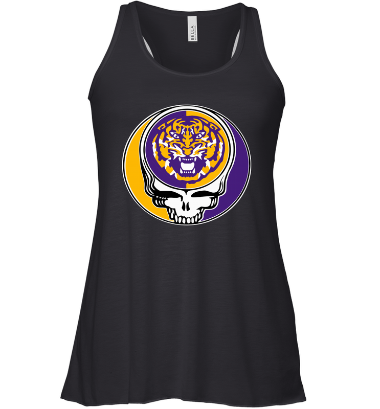 NCAA Football LSU Tigers Grateful Dead Racerback Tank - KnowlegdeTee NCAA Football LSU Tigers Grateful Dead Racerback Tank - KnowlegdeTee
