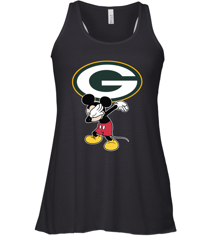 Dabbing Mickey Flippin' Love Green Bay Packers Football Racerback Tank - KnowlegdeTee Dabbing Mickey Flippin' Love Green Bay Packers Football Racerback Tank - KnowlegdeTee