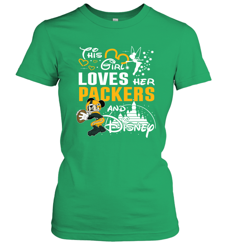 This Girl Loves Her Green Bay Packers And Mickey Disney Fan Mashup Women's T-Shirt - KnowlegdeTee This Girl Loves Her Green Bay Packers And Mickey Disney Fan Mashup Women's T-Shirt - KnowlegdeTee