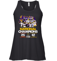 LSU National Championship 2020 Clemson 25 LSU 42 Shirt Racerback Tank - KnowlegdeTee LSU National Championship 2020 Clemson 25 LSU 42 Shirt Racerback Tank - KnowlegdeTee