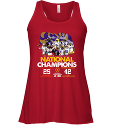 LSU National Championship 2020 Clemson 25 LSU 42 Shirt Racerback Tank - KnowlegdeTee LSU National Championship 2020 Clemson 25 LSU 42 Shirt Racerback Tank - KnowlegdeTee