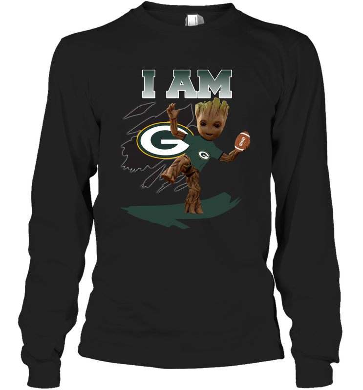 I am Green Bay Packers Groot Shirt For Fans Long Sleeve T-Shirt - KnowlegdeTee I am Green Bay Packers Groot Shirt For Fans Long Sleeve T-Shirt - KnowlegdeTee