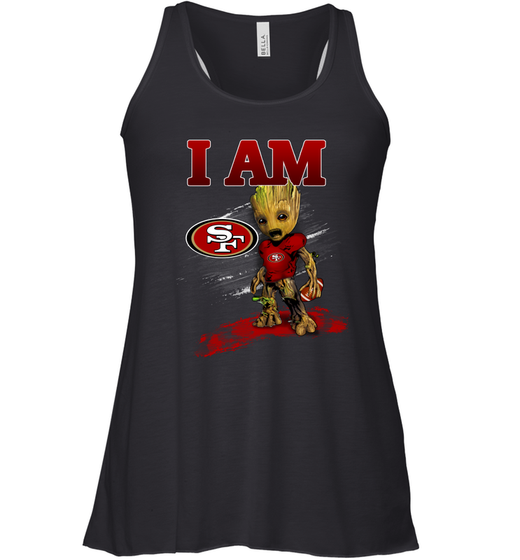 I am San Francisco 49ers Groot football lovers NFL Racerback Tank - KnowlegdeTee I am San Francisco 49ers Groot football lovers NFL Racerback Tank - KnowlegdeTee