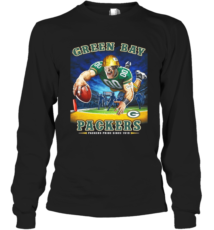 Green Bay Packers End Zone Long Sleeve T-Shirt - KnowlegdeTee Green Bay Packers End Zone Long Sleeve T-Shirt - KnowlegdeTee