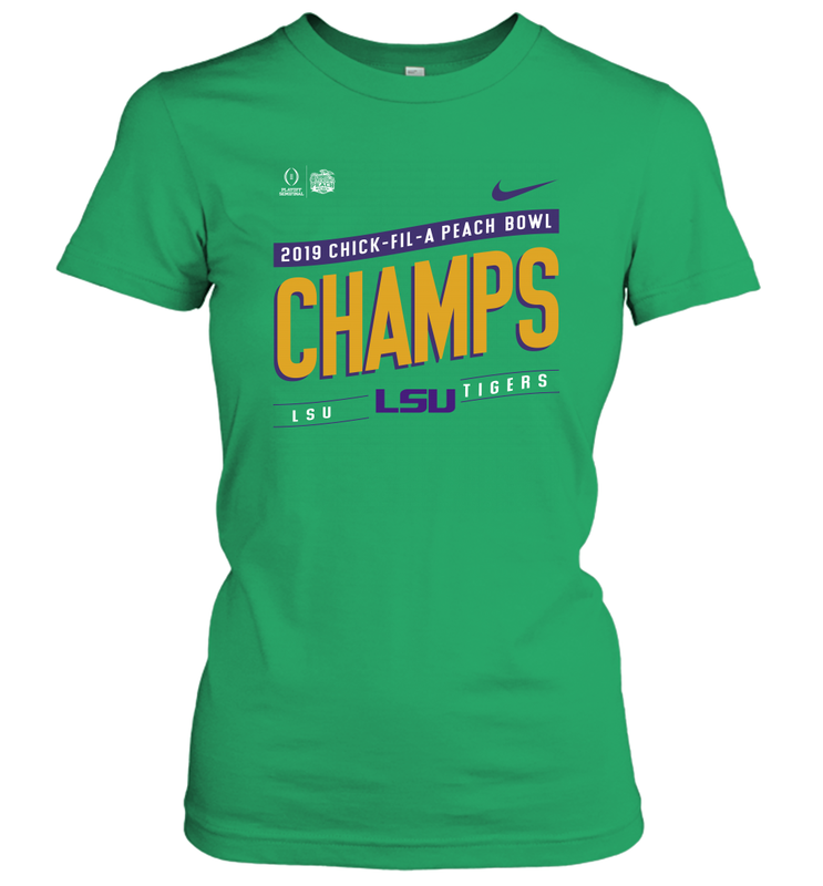 LSU Tigers College Football Playoff 2019 Peach Bowl Champions Locker Room Women's T-Shirt - KnowlegdeTee LSU Tigers College Football Playoff 2019 Peach Bowl Champions Locker Room Women's T-Shirt - KnowlegdeTee