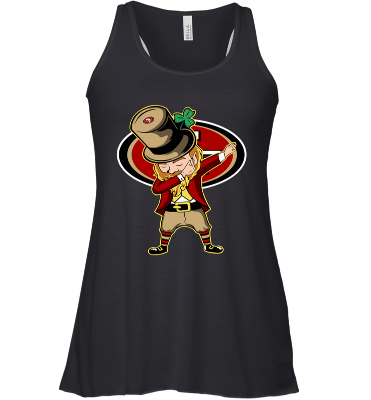 Irish dabbing San Francisco 49ers Racerback Tank - KnowlegdeTee Irish dabbing San Francisco 49ers Racerback Tank - KnowlegdeTee