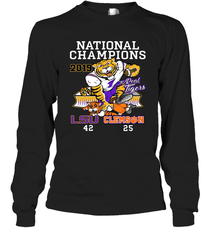 LSU Tigers College Football Playoff 2019 National Champions Score Long Sleeve T-Shirt - KnowlegdeTee LSU Tigers College Football Playoff 2019 National Champions Score Long Sleeve T-Shirt - KnowlegdeTee