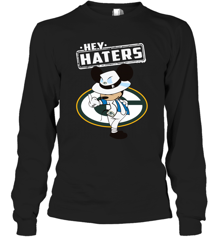 GREEN BAY PACKERS Hey Haters Mickey Mouse Long Sleeve T-Shirt - KnowlegdeTee GREEN BAY PACKERS Hey Haters Mickey Mouse Long Sleeve T-Shirt - KnowlegdeTee