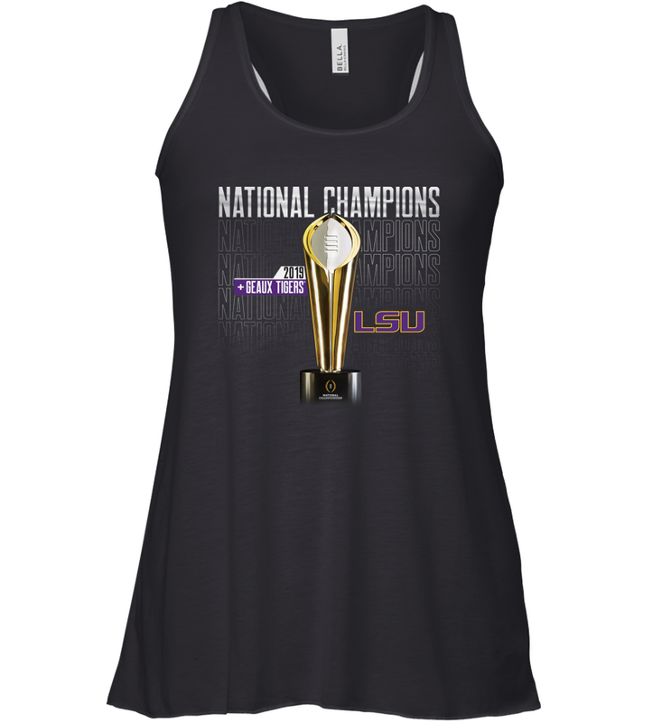 LSU Tigers College Football Playoff 2019 National Champions Trophy Racerback Tank - KnowlegdeTee LSU Tigers College Football Playoff 2019 National Champions Trophy Racerback Tank - KnowlegdeTee