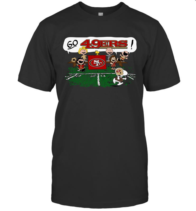 The Peanuts Cheering Go Snoopy San Francisco 49ers T-Shirt - KnowlegdeTee The Peanuts Cheering Go Snoopy San Francisco 49ers T-Shirt - KnowlegdeTee