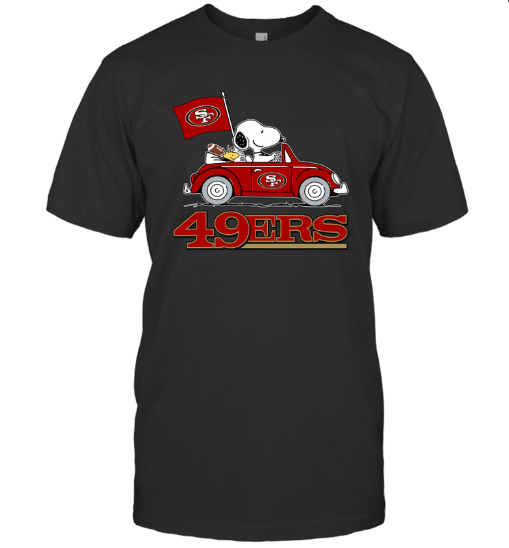 Snoopy And Woodstock Ride The San Francisco 49ers Car NFL Shirts T-Shirt - KnowlegdeTee Snoopy And Woodstock Ride The San Francisco 49ers Car NFL Shirts T-Shirt - KnowlegdeTee