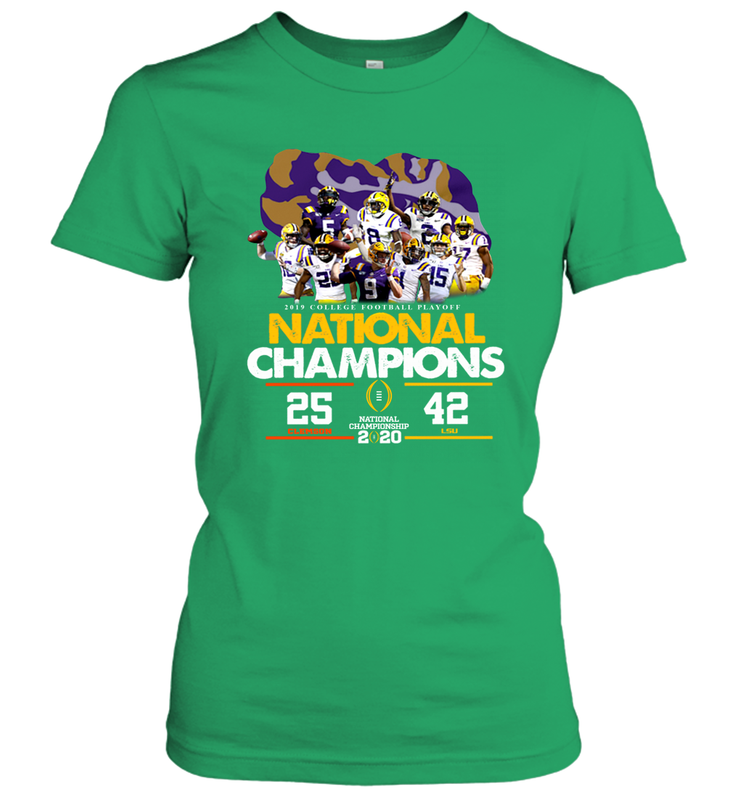 LSU National Championship 2020 Clemson 25 LSU 42 Shirt Women's T-Shirt - KnowlegdeTee LSU National Championship 2020 Clemson 25 LSU 42 Shirt Women's T-Shirt - KnowlegdeTee