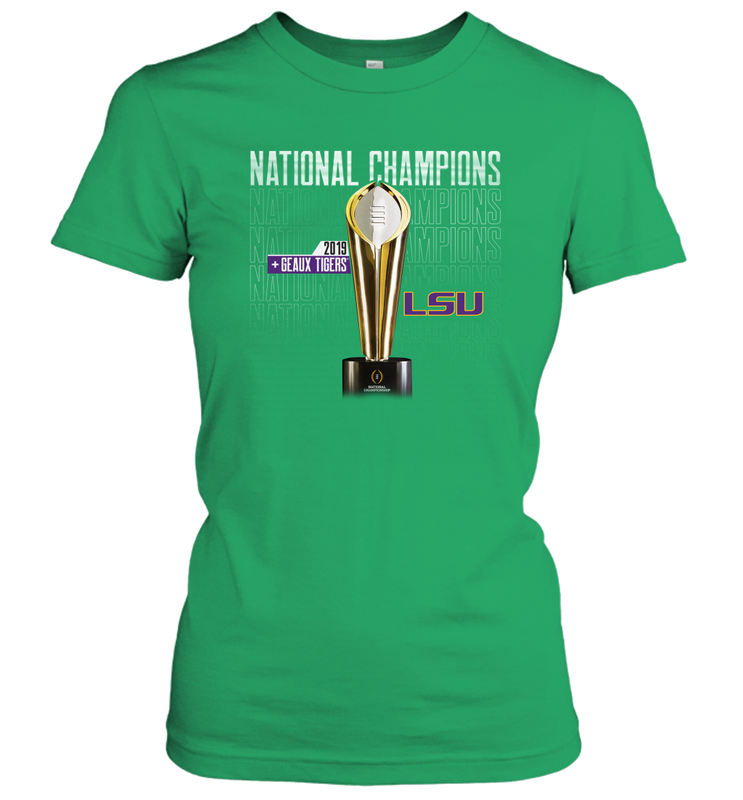 LSU Tigers College Football Playoff 2019 National Champions Trophy Women's T-Shirt - KnowlegdeTee LSU Tigers College Football Playoff 2019 National Champions Trophy Women's T-Shirt - KnowlegdeTee