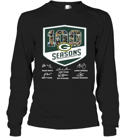 100 Seasons Of Green Bay Packers Anniversary For Fans Long Sleeve T-Shirt - KnowlegdeTee 100 Seasons Of Green Bay Packers Anniversary For Fans Long Sleeve T-Shirt - KnowlegdeTee