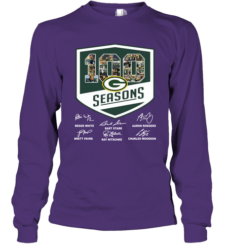 100 Seasons Of Green Bay Packers Anniversary For Fans Long Sleeve T-Shirt - KnowlegdeTee 100 Seasons Of Green Bay Packers Anniversary For Fans Long Sleeve T-Shirt - KnowlegdeTee