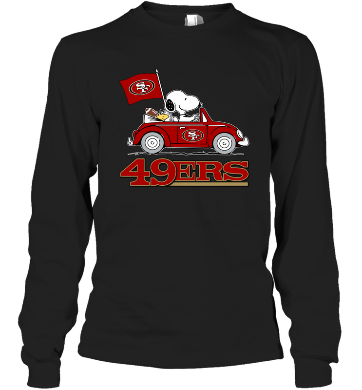Snoopy And Woodstock Ride The San Francisco 49ers Car NFL Shirts Long Sleeve T-Shirt - KnowlegdeTee Snoopy And Woodstock Ride The San Francisco 49ers Car NFL Shirts Long Sleeve T-Shirt - KnowlegdeTee