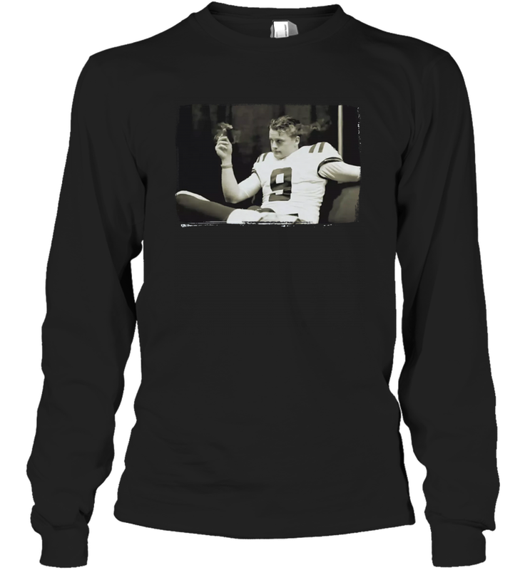 Joe Burrow Cigar Smoking Shirt Long Sleeve T-Shirt - KnowlegdeTee Joe Burrow Cigar Smoking Shirt Long Sleeve T-Shirt - KnowlegdeTee