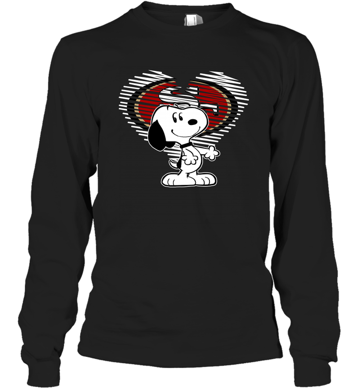 I Love San Francisco 49ers Snoopy In My Heart Fan Long Sleeve T-Shirt - KnowlegdeTee I Love San Francisco 49ers Snoopy In My Heart Fan Long Sleeve T-Shirt - KnowlegdeTee