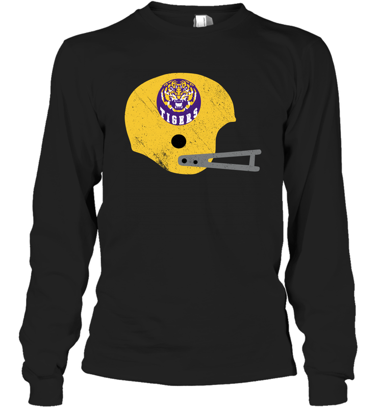 LSU TIGERS Helmet Vintage Scrub Long Sleeve T-Shirt - KnowlegdeTee LSU TIGERS Helmet Vintage Scrub Long Sleeve T-Shirt - KnowlegdeTee