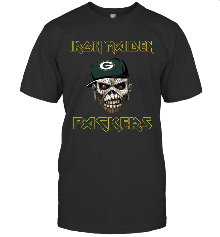 Green Bay Packers Iron Maiden Heavy Metal Football T-Shirt - KnowlegdeTee Green Bay Packers Iron Maiden Heavy Metal Football T-Shirt - KnowlegdeTee