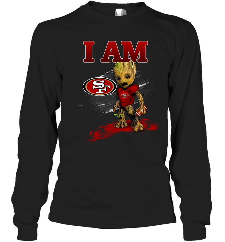 I am San Francisco 49ers Groot football lovers NFL Long Sleeve T-Shirt - KnowlegdeTee I am San Francisco 49ers Groot football lovers NFL Long Sleeve T-Shirt - KnowlegdeTee