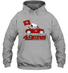 Snoopy And Woodstock Ride The San Francisco 49ers Car NFL Shirts Hoodie - KnowlegdeTee Snoopy And Woodstock Ride The San Francisco 49ers Car NFL Shirts Hoodie - KnowlegdeTee