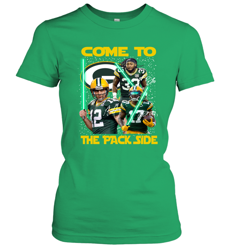 Green Bay Packers Star Wars Come to The Packer Side Faithful Playoff Women's T-Shirt - KnowlegdeTee Green Bay Packers Star Wars Come to The Packer Side Faithful Playoff Women's T-Shirt - KnowlegdeTee