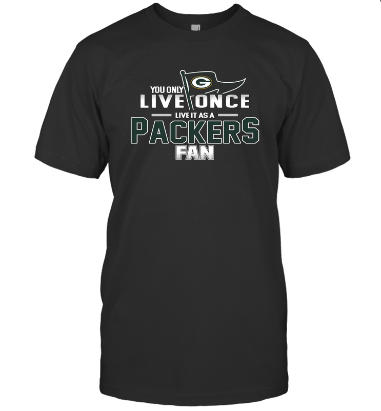 You Only Live Once Live As Green Bay Packers Fan Faithful Gift T-Shirt - KnowlegdeTee You Only Live Once Live As Green Bay Packers Fan Faithful Gift T-Shirt - KnowlegdeTee
