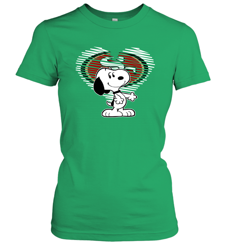 I Love San Francisco 49ers Snoopy In My Heart Fan Women's T-Shirt - KnowlegdeTee I Love San Francisco 49ers Snoopy In My Heart Fan Women's T-Shirt - KnowlegdeTee