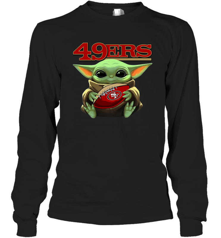 Baby Yoda Loves The San Francisco 49ers Star Wars NFL Shirts Long Sleeve T-Shirt - KnowlegdeTee Baby Yoda Loves The San Francisco 49ers Star Wars NFL Shirts Long Sleeve T-Shirt - KnowlegdeTee