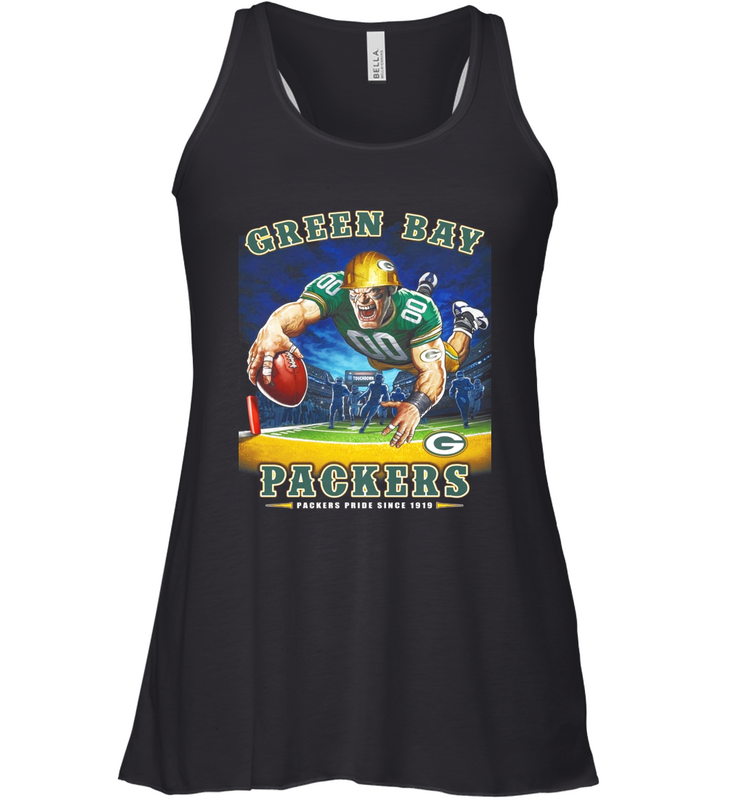Green Bay Packers End Zone Racerback Tank - KnowlegdeTee Green Bay Packers End Zone Racerback Tank - KnowlegdeTee