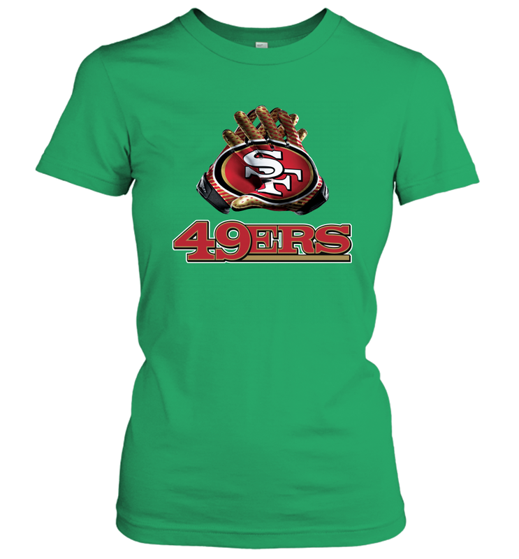 San Francisco 49ers NFL Gloves Fan Gifts Women's T-Shirt - KnowlegdeTee San Francisco 49ers NFL Gloves Fan Gifts Women's T-Shirt - KnowlegdeTee