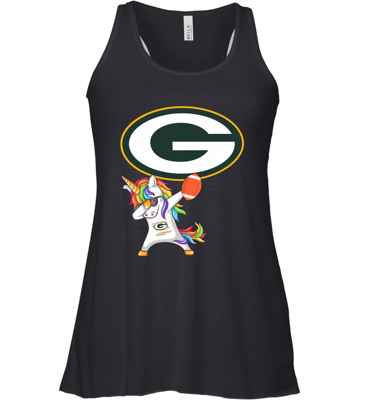 Dabbing Hip Hop Unicorn Dab With Green Bay Packers Football = Racerback Tank - KnowlegdeTee Dabbing Hip Hop Unicorn Dab With Green Bay Packers Football = Racerback Tank - KnowlegdeTee