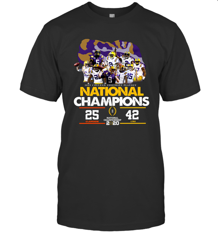 LSU National Championship 2020 Clemson 25 LSU 42 Shirt T-Shirt - KnowlegdeTee LSU National Championship 2020 Clemson 25 LSU 42 Shirt T-Shirt - KnowlegdeTee