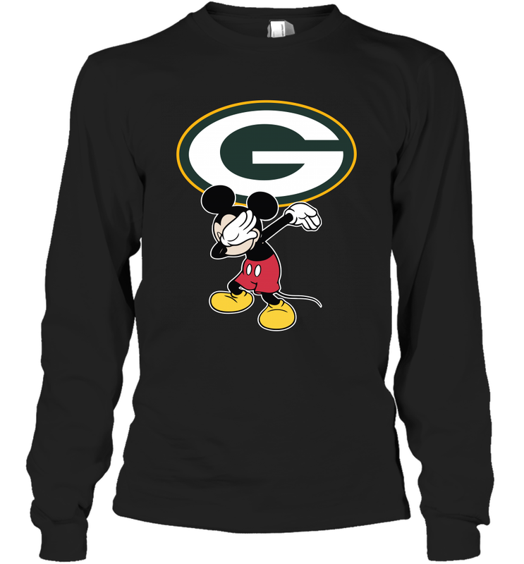 Dabbing Mickey Flippin' Love Green Bay Packers Football Long Sleeve T-Shirt - KnowlegdeTee Dabbing Mickey Flippin' Love Green Bay Packers Football Long Sleeve T-Shirt - KnowlegdeTee