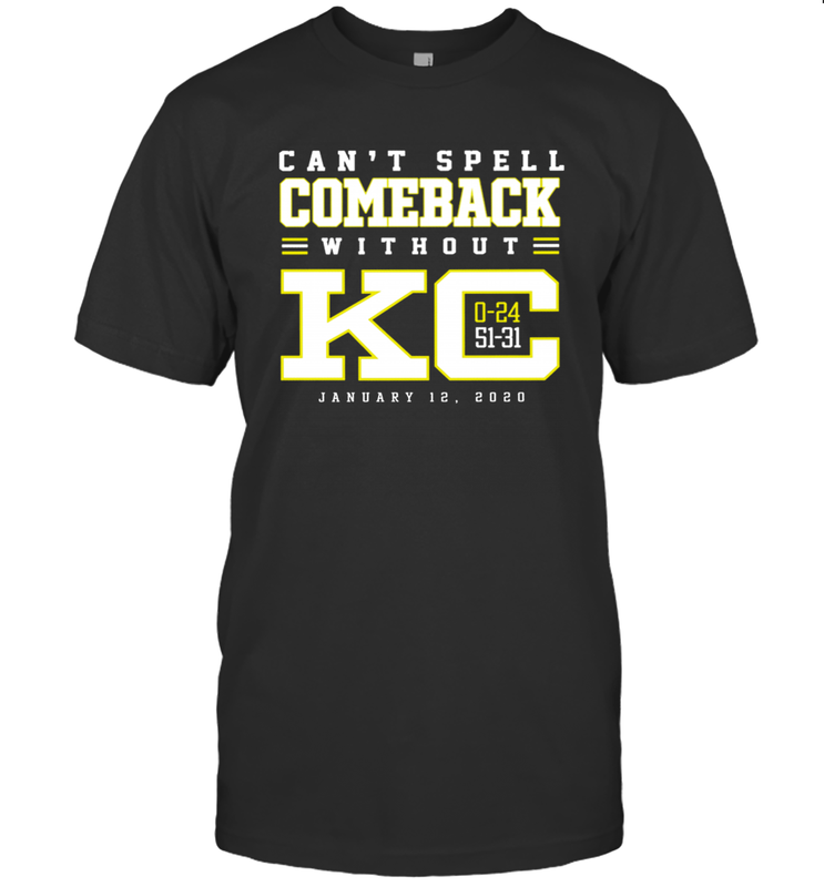 Can't Spell Comeback Without KC Kansas City Chiefs Shirt T-Shirt - KnowlegdeTee Can't Spell Comeback Without KC Kansas City Chiefs Shirt T-Shirt - KnowlegdeTee