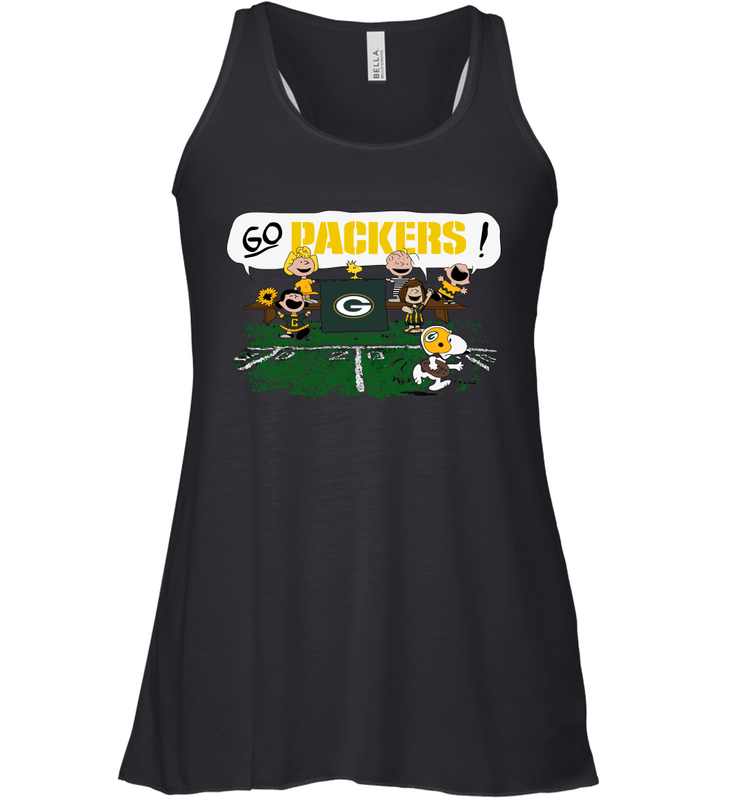 The Peanuts Cheering Go Snoopy Green Bay Packers Racerback Tank - KnowlegdeTee The Peanuts Cheering Go Snoopy Green Bay Packers Racerback Tank - KnowlegdeTee