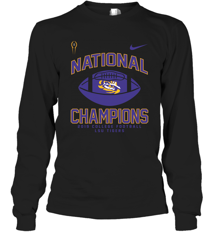 LSU Tigers College Football Playoff 2019 National Champions Football 2 Long Sleeve T-Shirt - KnowlegdeTee LSU Tigers College Football Playoff 2019 National Champions Football 2 Long Sleeve T-Shirt - KnowlegdeTee