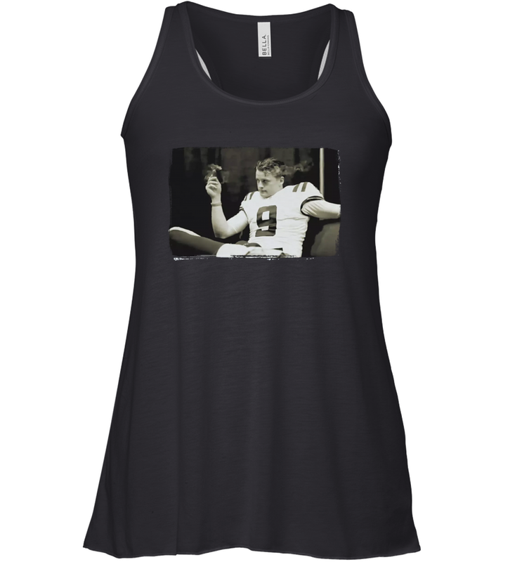 Joe Burrow Cigar Smoking Shirt Racerback Tank - KnowlegdeTee Joe Burrow Cigar Smoking Shirt Racerback Tank - KnowlegdeTee