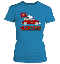 Snoopy And Woodstock Ride The San Francisco 49ers Car NFL Shirts Women's T-Shirt - KnowlegdeTee Snoopy And Woodstock Ride The San Francisco 49ers Car NFL Shirts Women's T-Shirt - KnowlegdeTee
