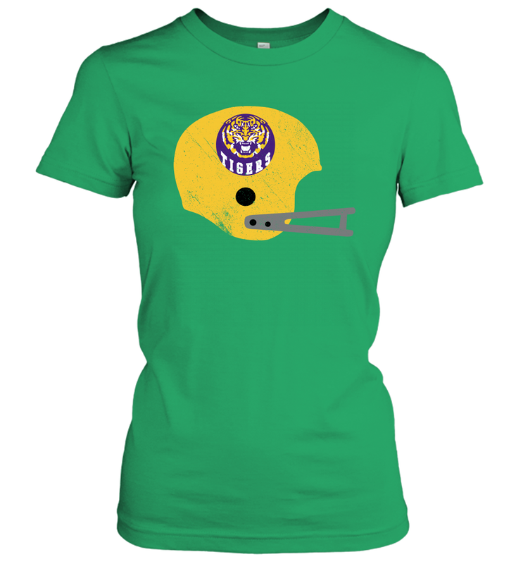 LSU TIGERS Helmet Vintage Scrub Women's T-Shirt - KnowlegdeTee LSU TIGERS Helmet Vintage Scrub Women's T-Shirt - KnowlegdeTee