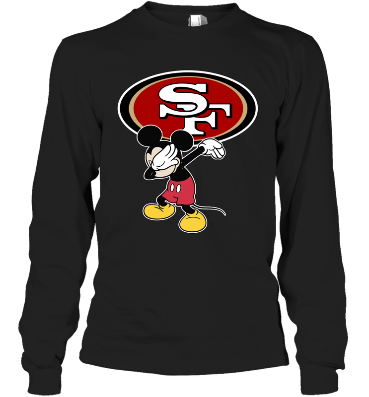 Dabbing Mickey Flippin' Love San Francisco 49ers Football Long Sleeve T-Shirt - KnowlegdeTee Dabbing Mickey Flippin' Love San Francisco 49ers Football Long Sleeve T-Shirt - KnowlegdeTee