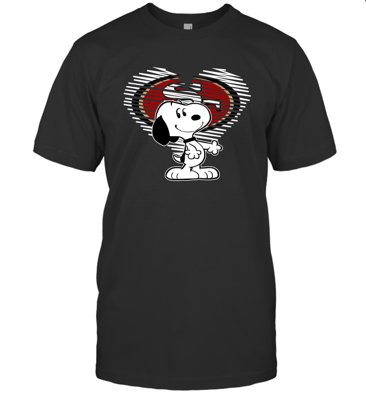 I Love San Francisco 49ers Snoopy In My Heart Fan T-Shirt - KnowlegdeTee I Love San Francisco 49ers Snoopy In My Heart Fan T-Shirt - KnowlegdeTee