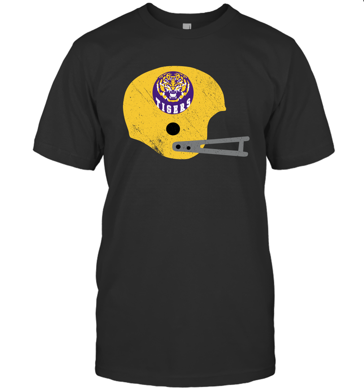 LSU TIGERS Helmet Vintage Scrub T-Shirt - KnowlegdeTee LSU TIGERS Helmet Vintage Scrub T-Shirt - KnowlegdeTee