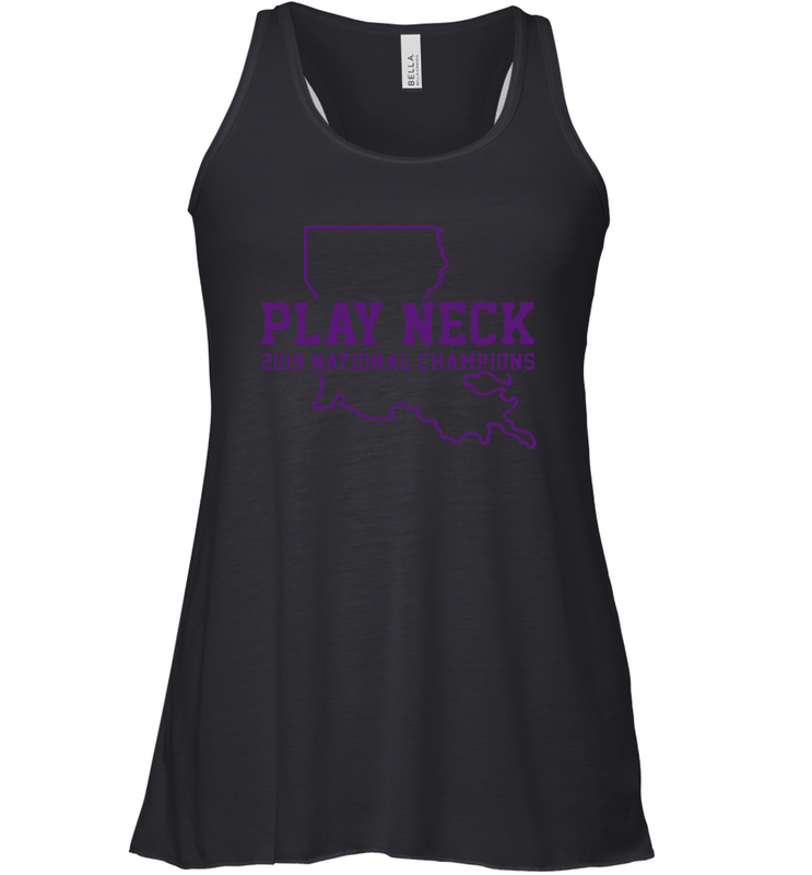 PLAY NECK LSU Tigers Shirt Racerback Tank - KnowlegdeTee PLAY NECK LSU Tigers Shirt Racerback Tank - KnowlegdeTee