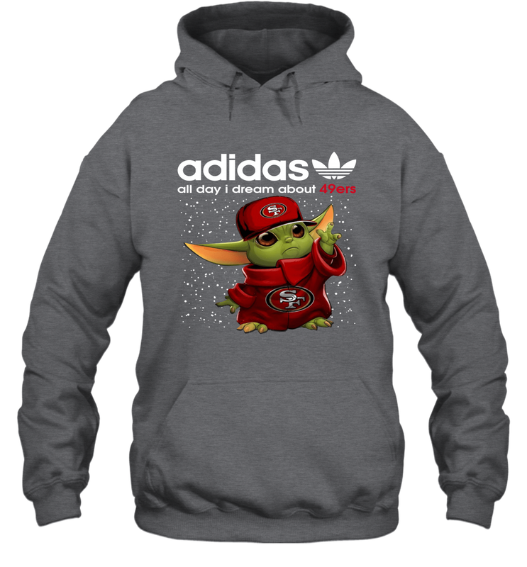 Best Baby Yoda All day I dream about 49ers Adidas logo shirt