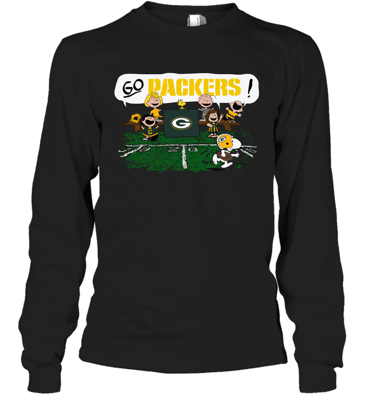 The Peanuts Cheering Go Snoopy Green Bay Packers Long Sleeve T-Shirt - KnowlegdeTee The Peanuts Cheering Go Snoopy Green Bay Packers Long Sleeve T-Shirt - KnowlegdeTee